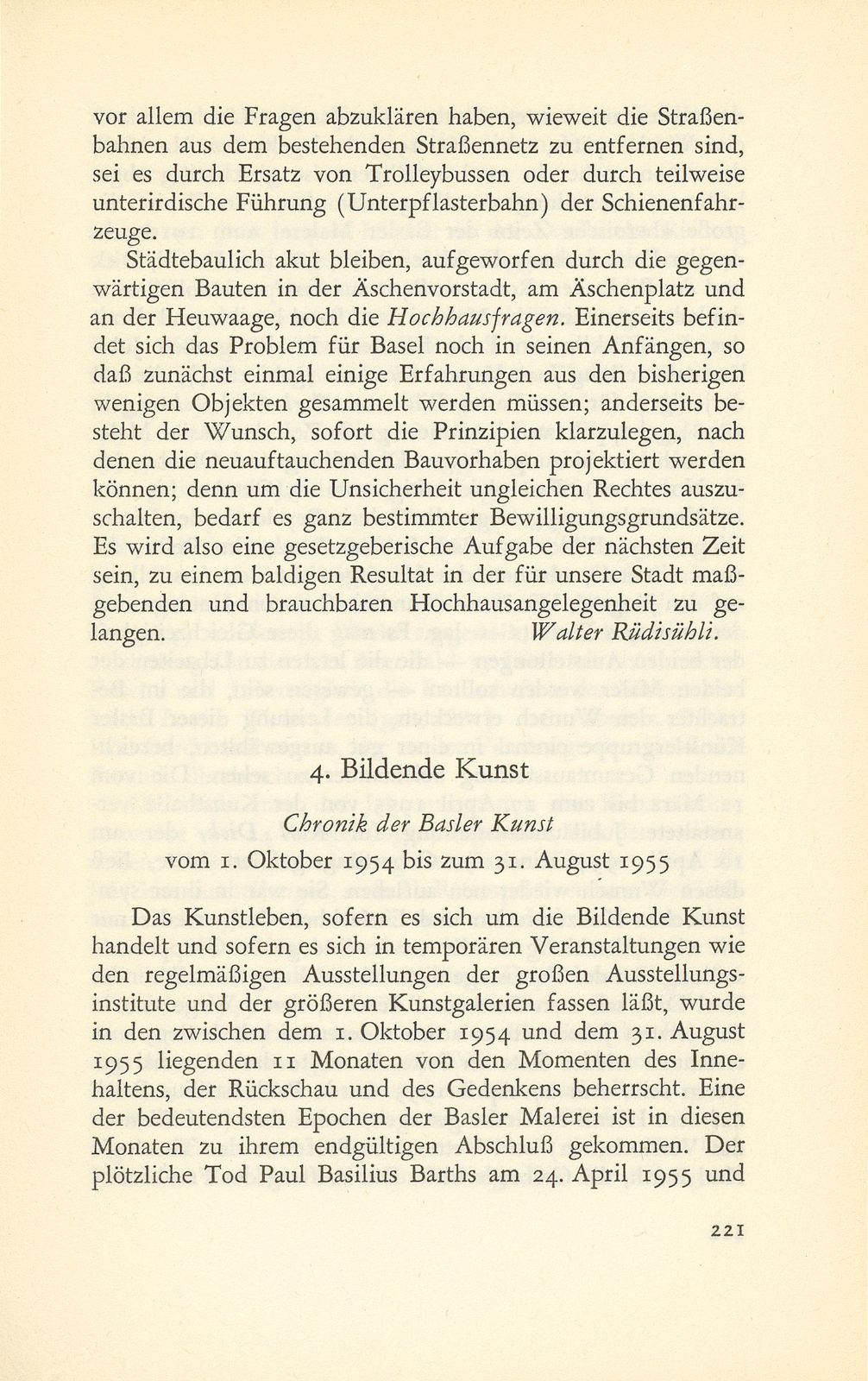 Das künstlerische Leben in Basel – Seite 1