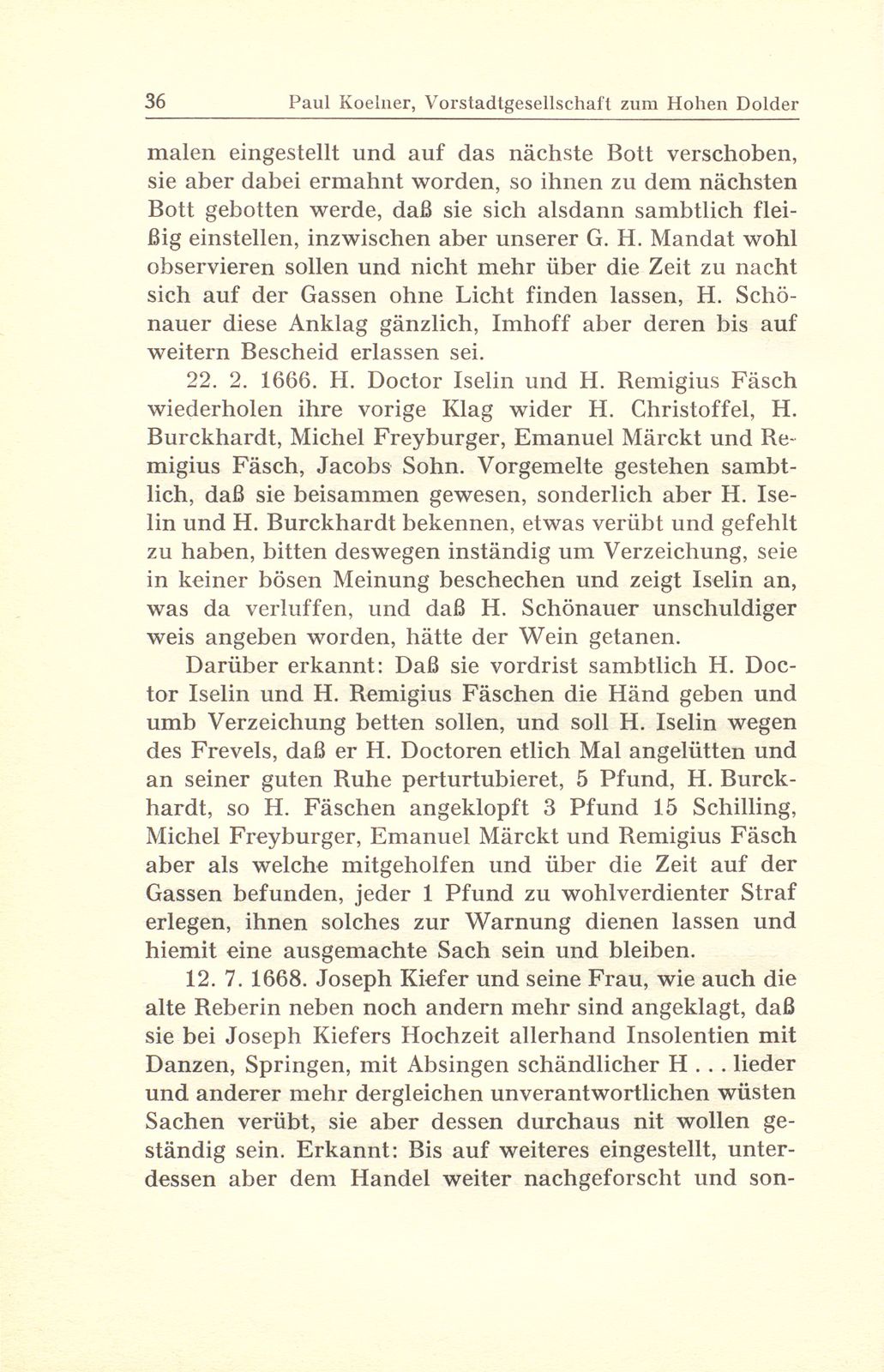 Aus der Gerichtspraxis der Vorstadtgesellschaft zum Hohen Dolder – Seite 22