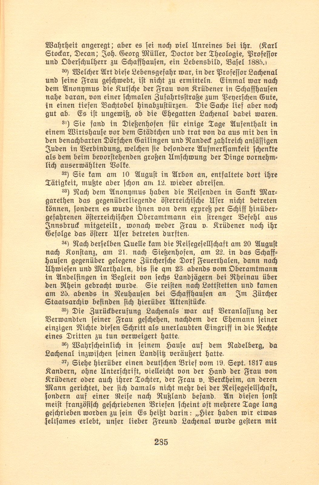 Kurze Notizen aus den Lebensumständen von Friedrich Lachenal – Seite 29