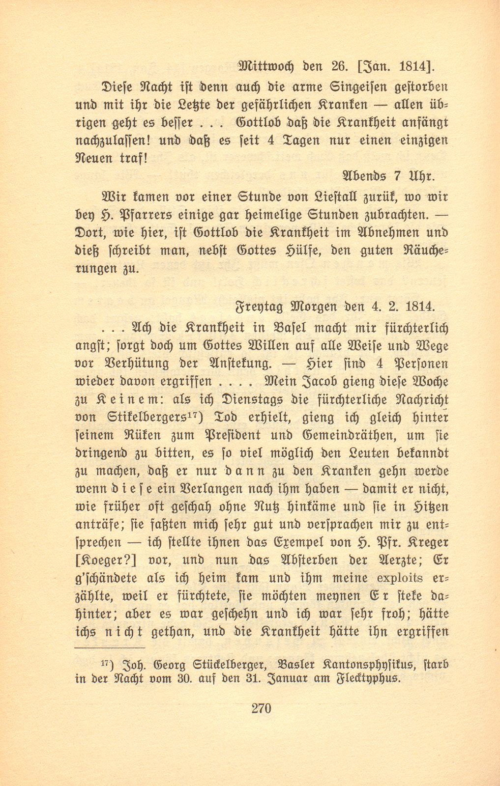 Hundertjährige Briefe einer Lausener Pfarrfrau [Susanna Maria Burckhardt-Schorndorf] – Seite 21