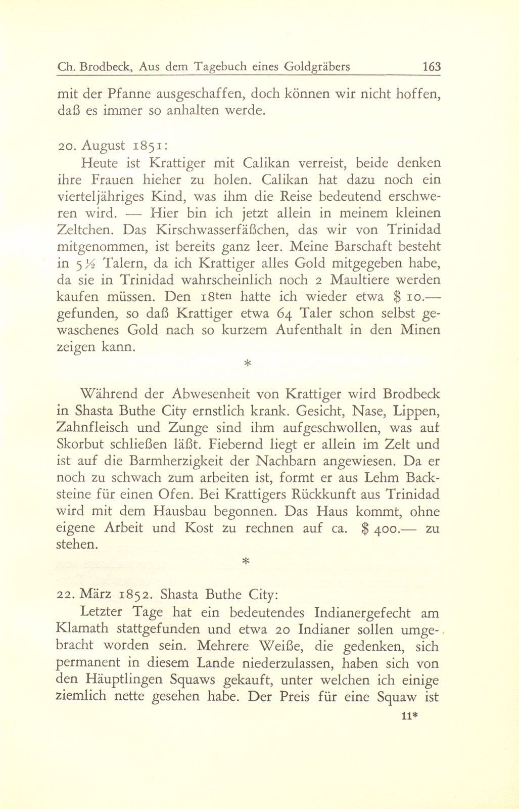 Aus dem Tagebuch eines Goldgräbers in Kalifornien [J. Chr. Brodbeck] – Seite 42