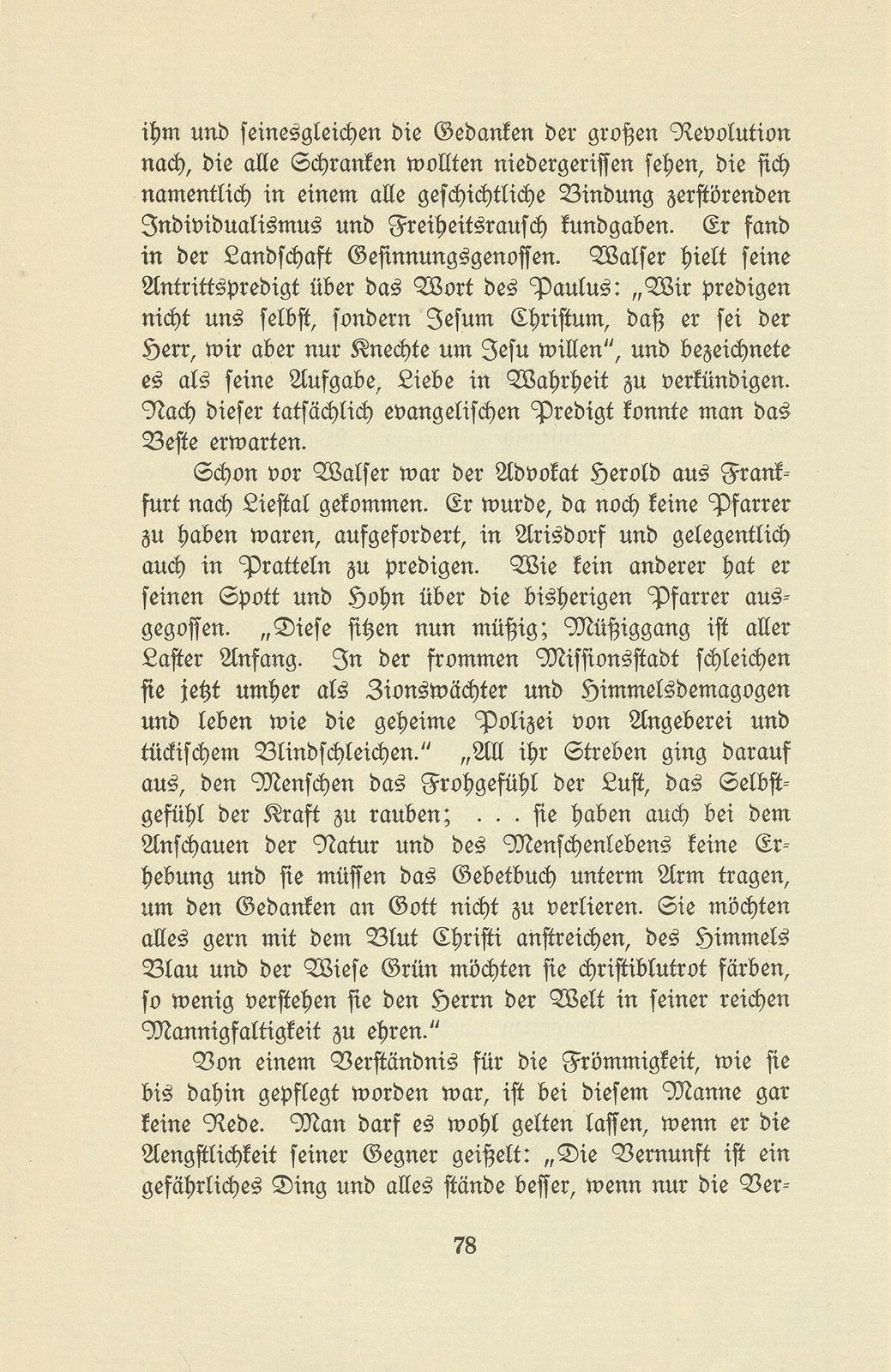 Die Pfarrer im Baselbiet in der Zeit der Trennung von Basel-Stadt – Seite 22