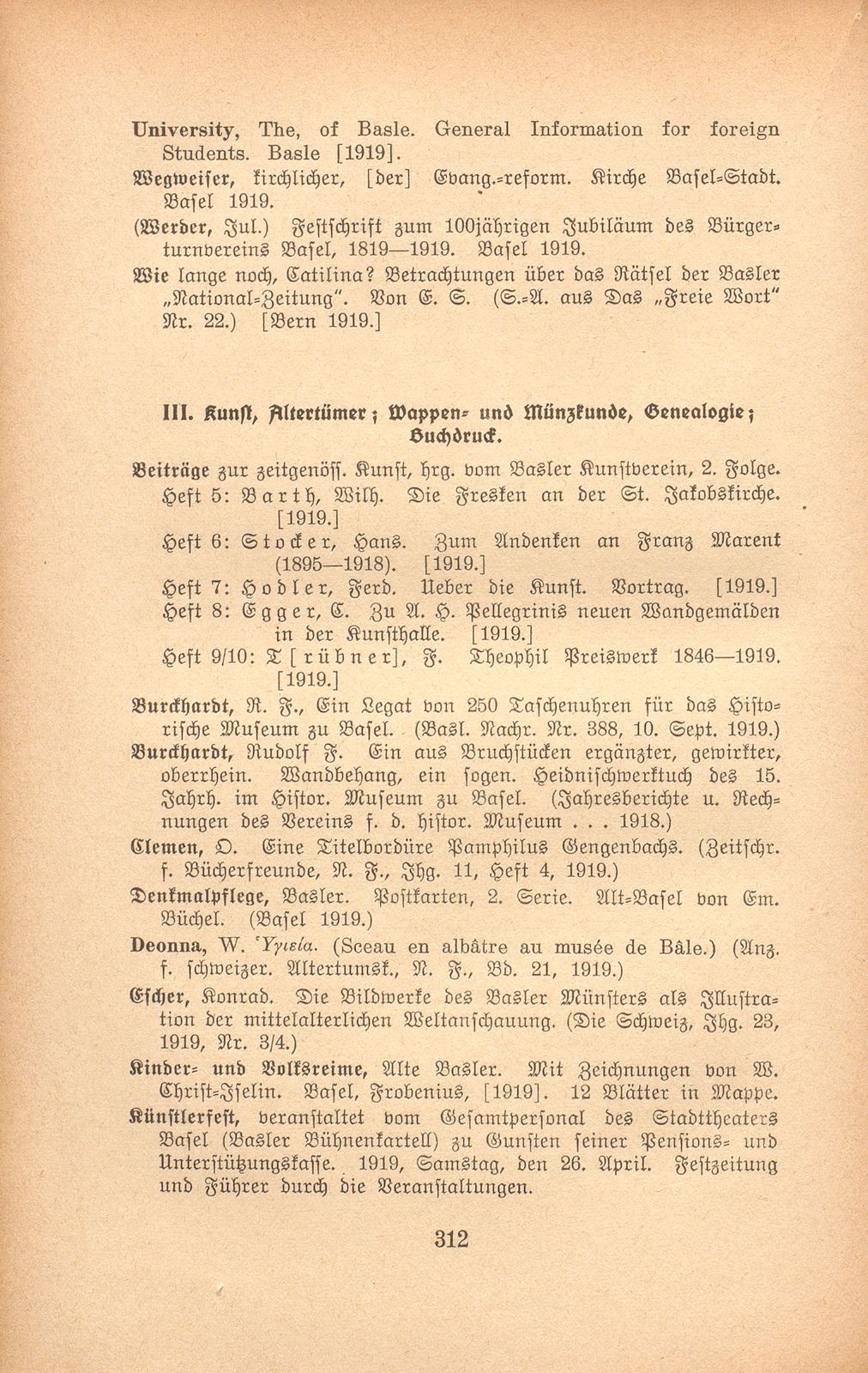 Basler Bibliographie 1919 – Seite 5