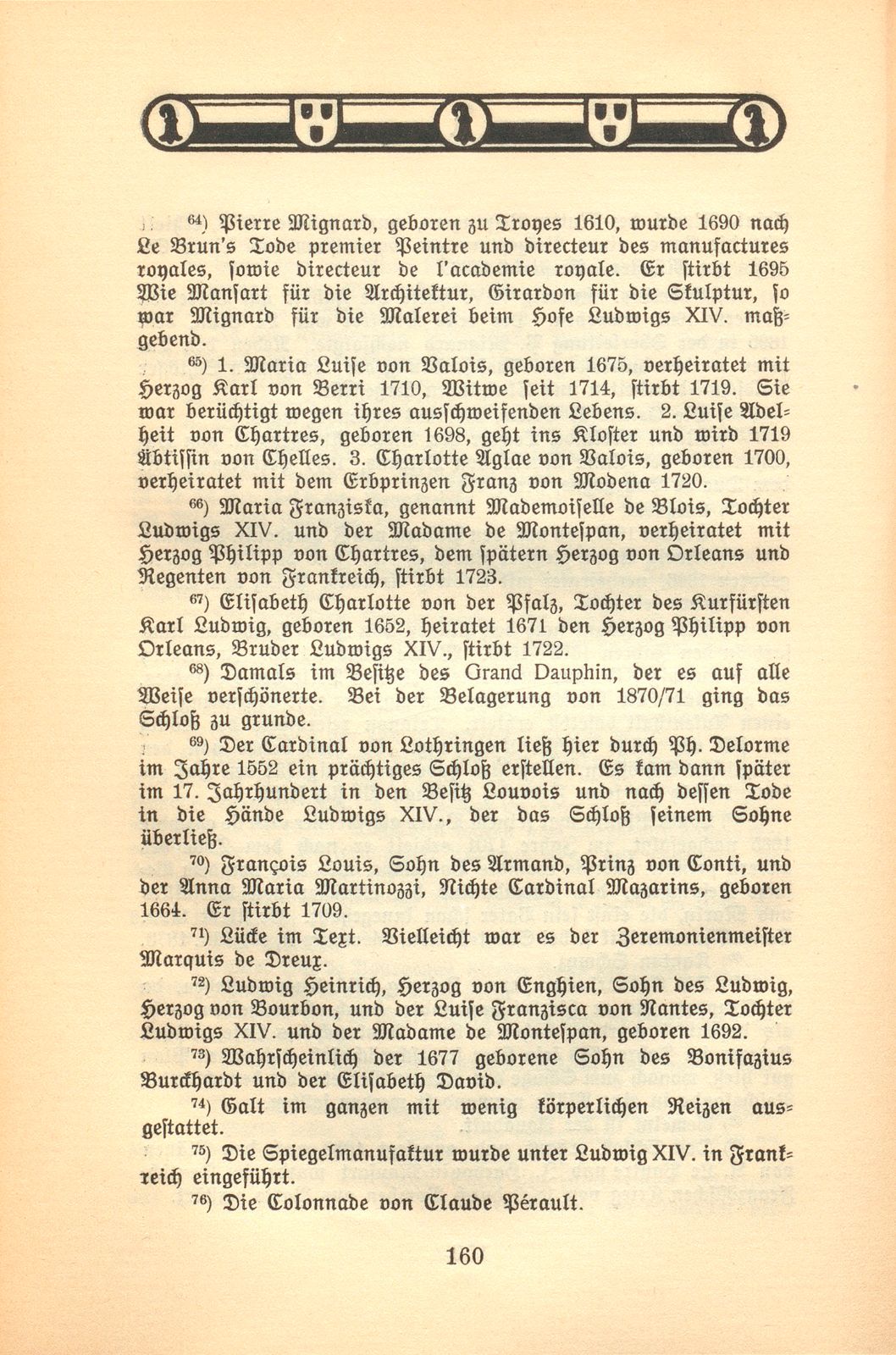 Der Aufenthalt eines Basler Kaufmanns in Paris im Jahre 1701 [Hans Burkhard Respinger] – Seite 42