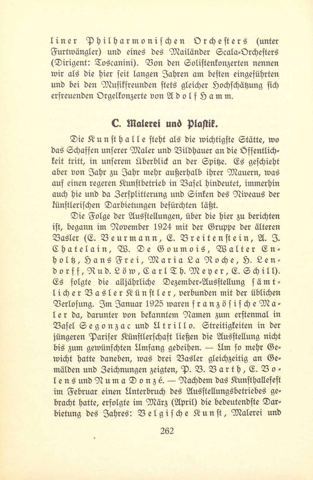 Das künstlerische Leben in Basel vom 1. Oktober 1924 bis 30. September 1925 – Seite 1