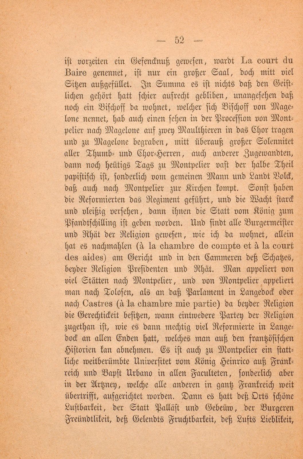 Beschreibung Thomä Platters Reyssen, die er von Basell auss in Franckreich gethan hatt anno 1595 – Seite 40