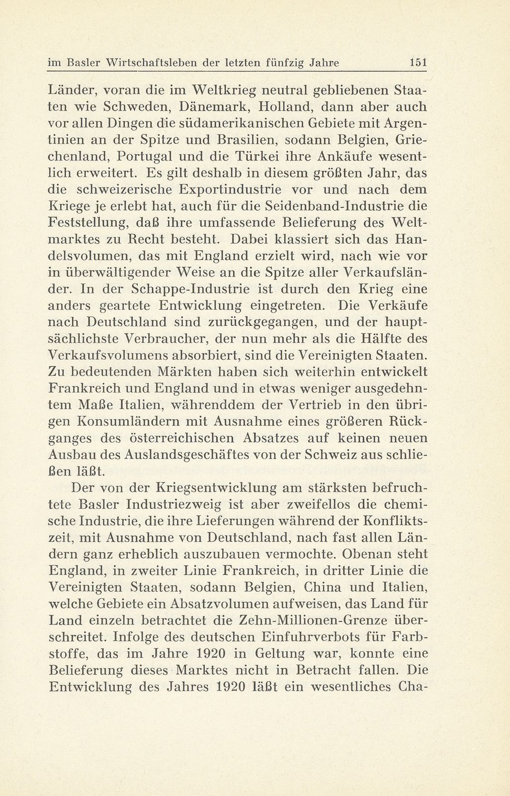 Seidenband, Schappe und Farbstoffe im Basler Wirtschaftsleben der letzten fünfzig Jahre – Seite 10