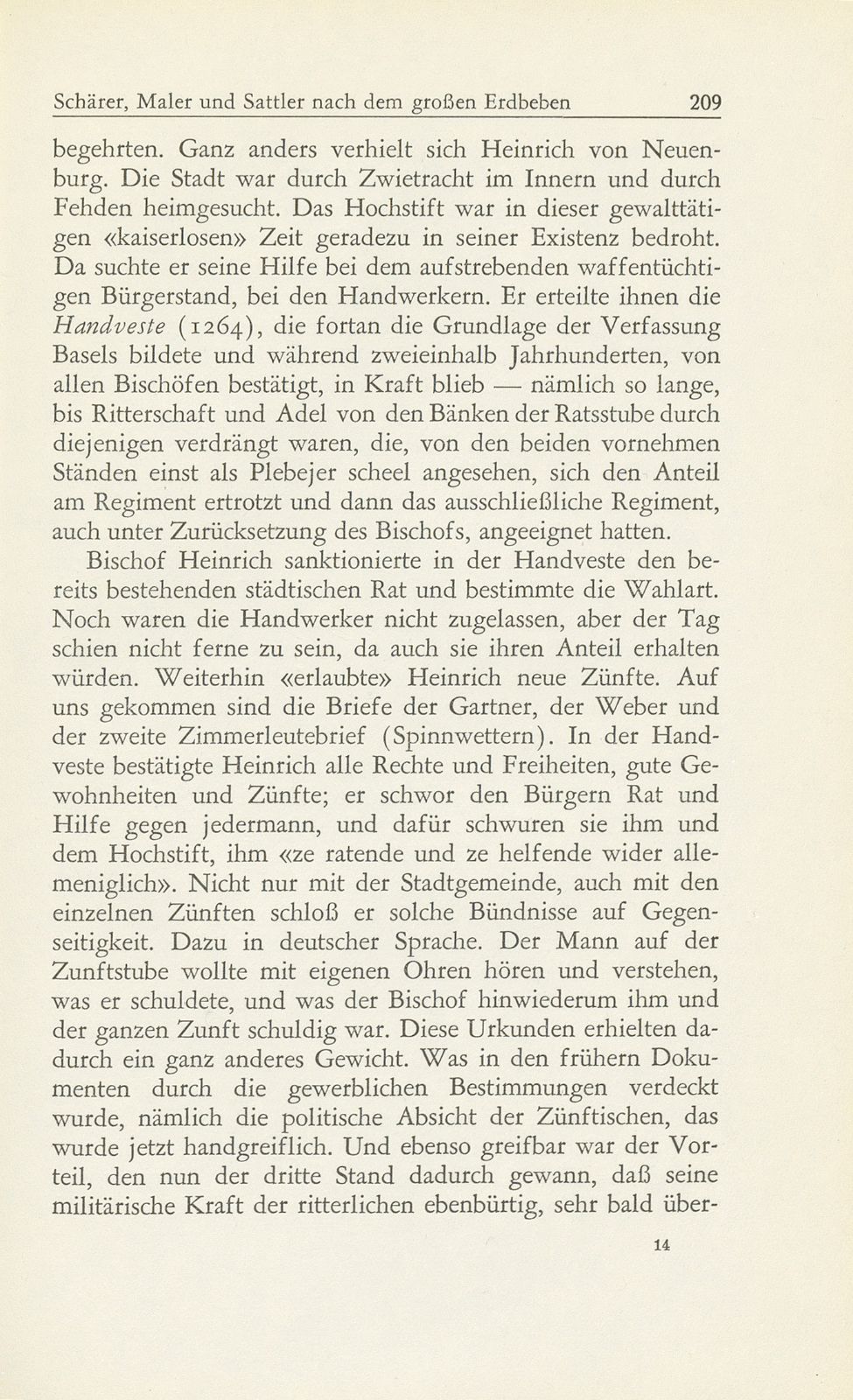 Zur Erneuerung des Zunftbriefes der Schärer, Maler und Sattler nach dem grossen Erdbeben – Seite 10