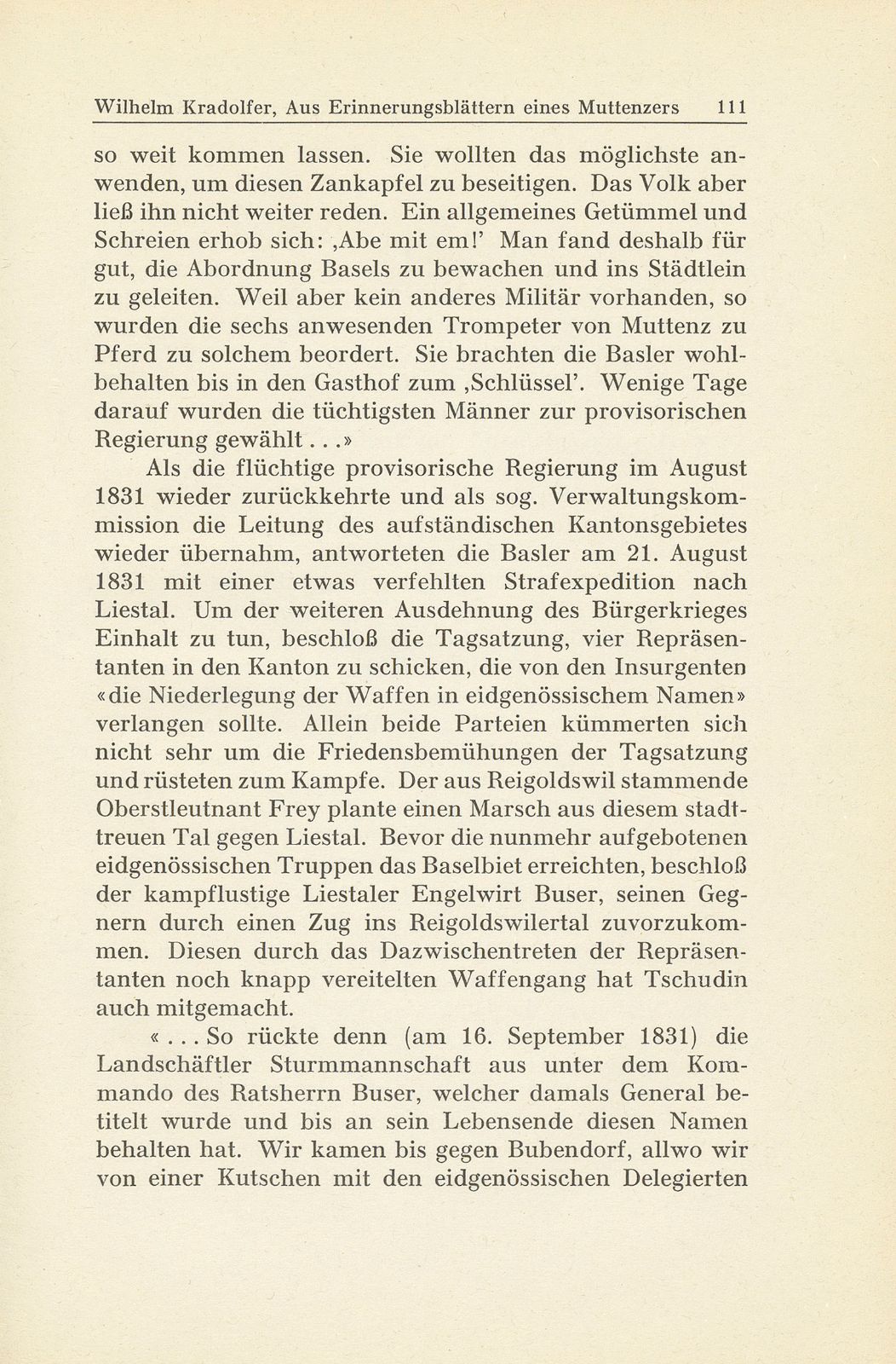 Aus den Erinnerungsblättern eines Muttenzers [D. Tschudin-Spänhauer] – Seite 9