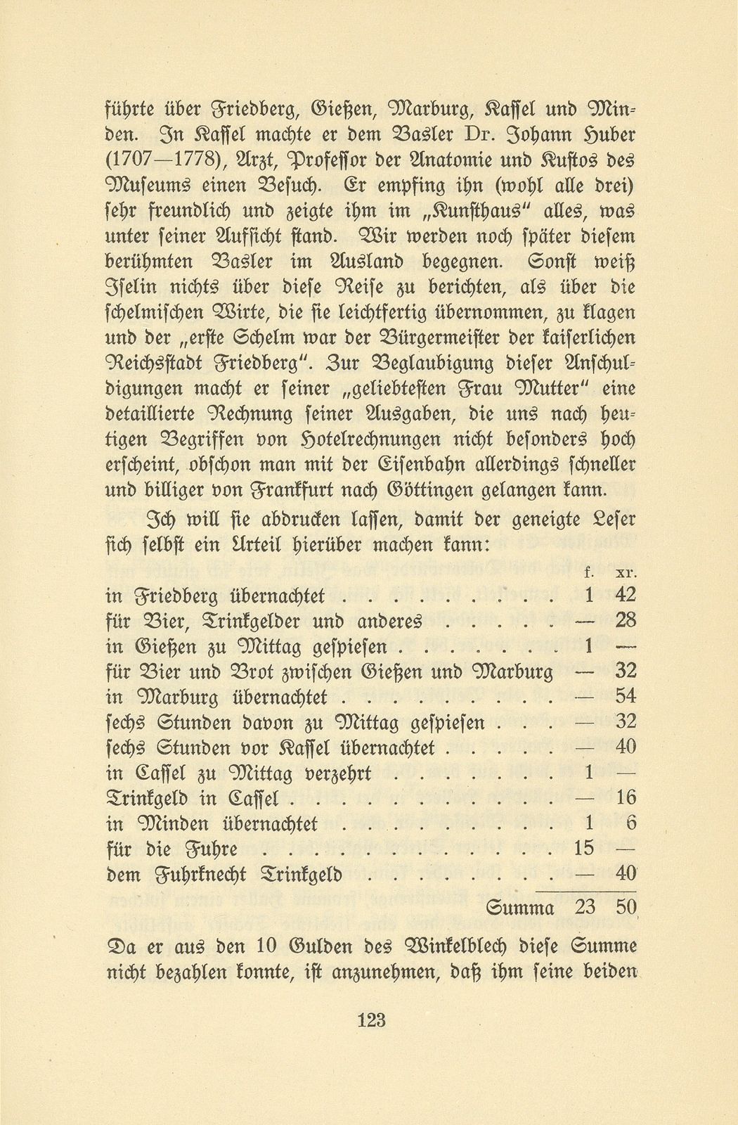 Isaak Iselin als Student in Göttingen (1747/48) – Seite 23