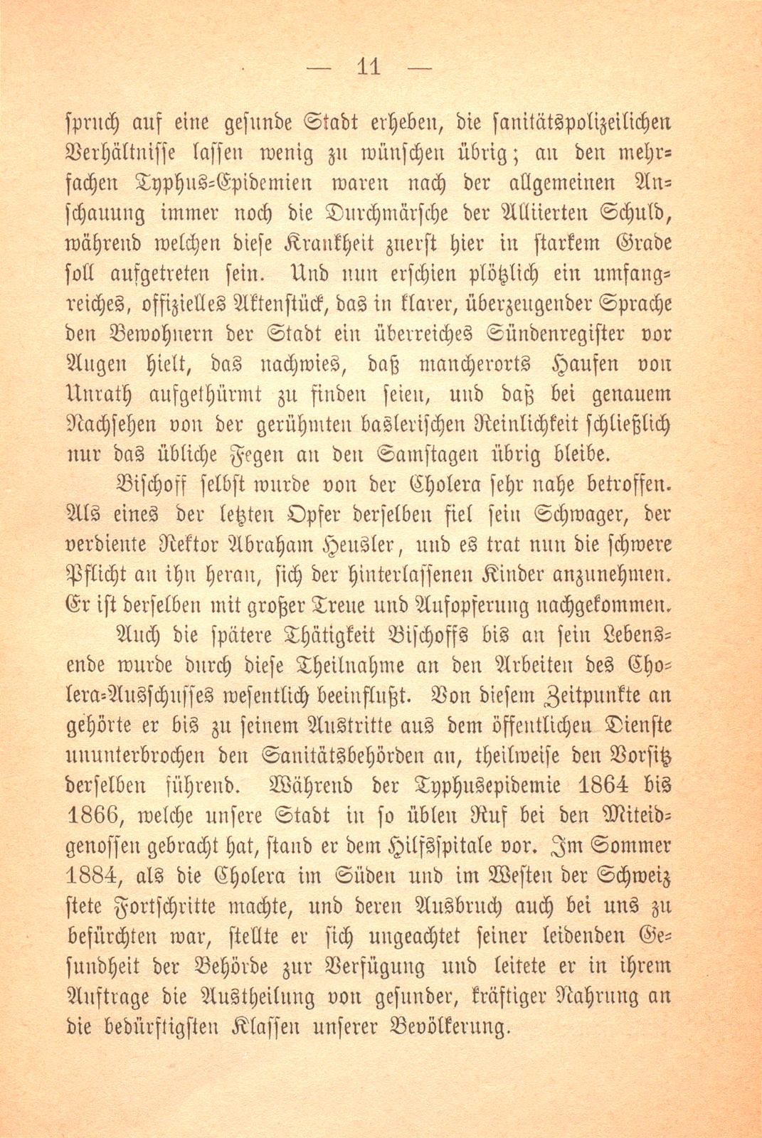 Erinnerungen an Carl Felix Burckhardt und Gottlieb Bischoff, Bürgermeister und Staatsschreiber zu Basel – Seite 11