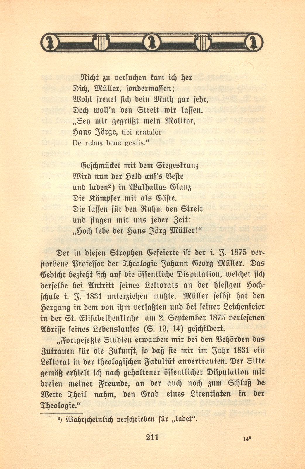 Miscellen: Gedicht auf Prof. Joh. Georg Müller – Seite 5