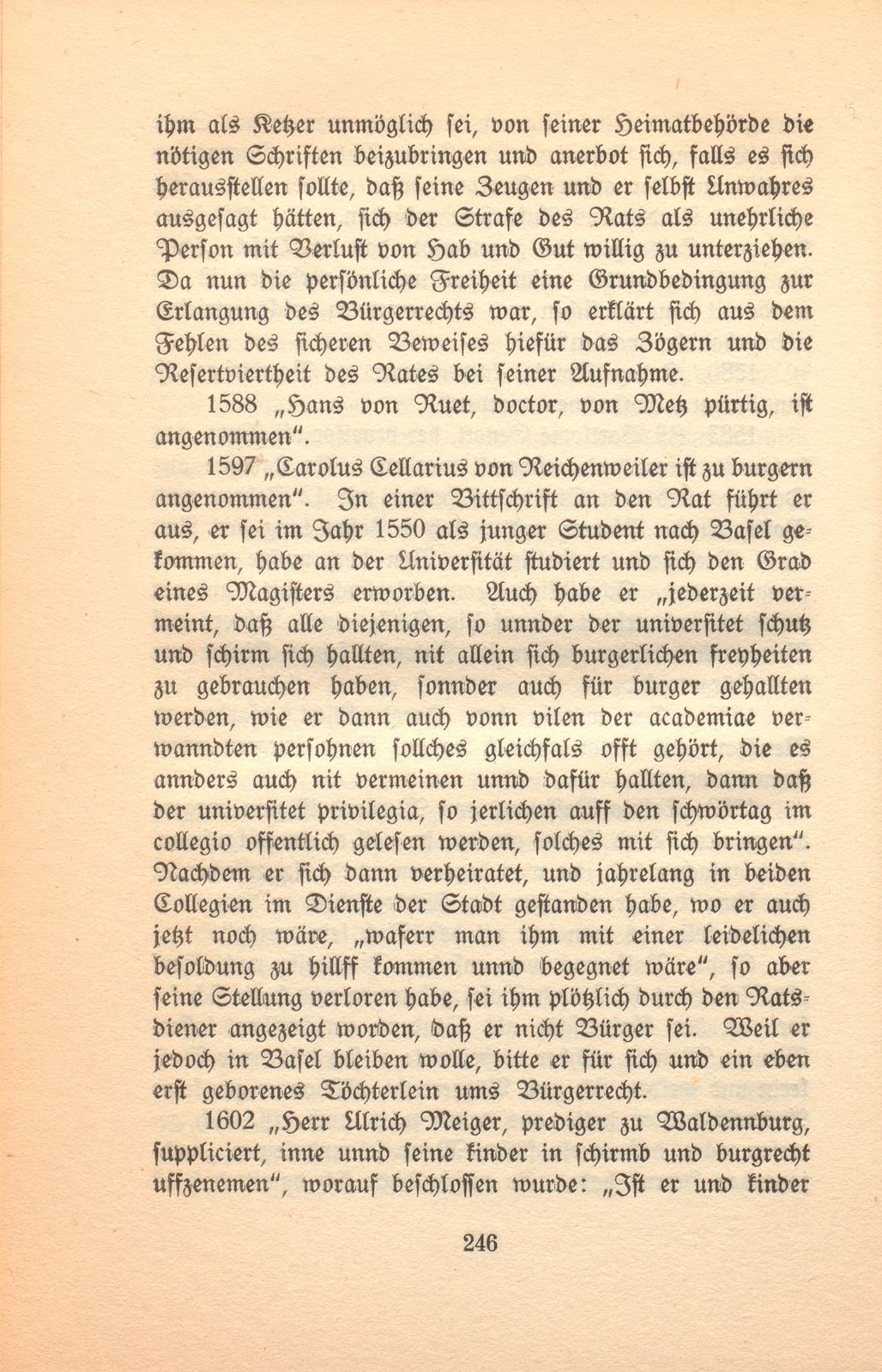 Vom Zuwachs der Basler Bürgerschaft aus der Universität bis zur Revolutionszeit – Seite 16