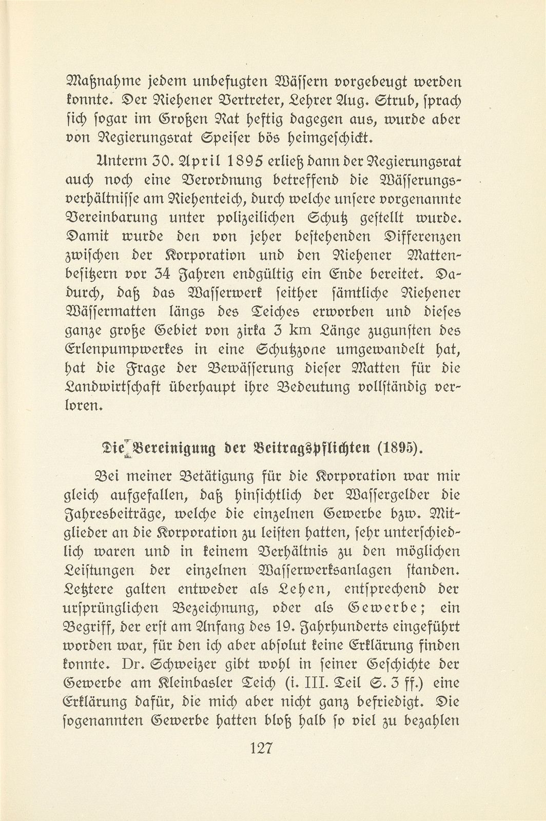 Memoiren des letzten Wassermeisters der Kleinbasler Teichkorporation – Seite 15