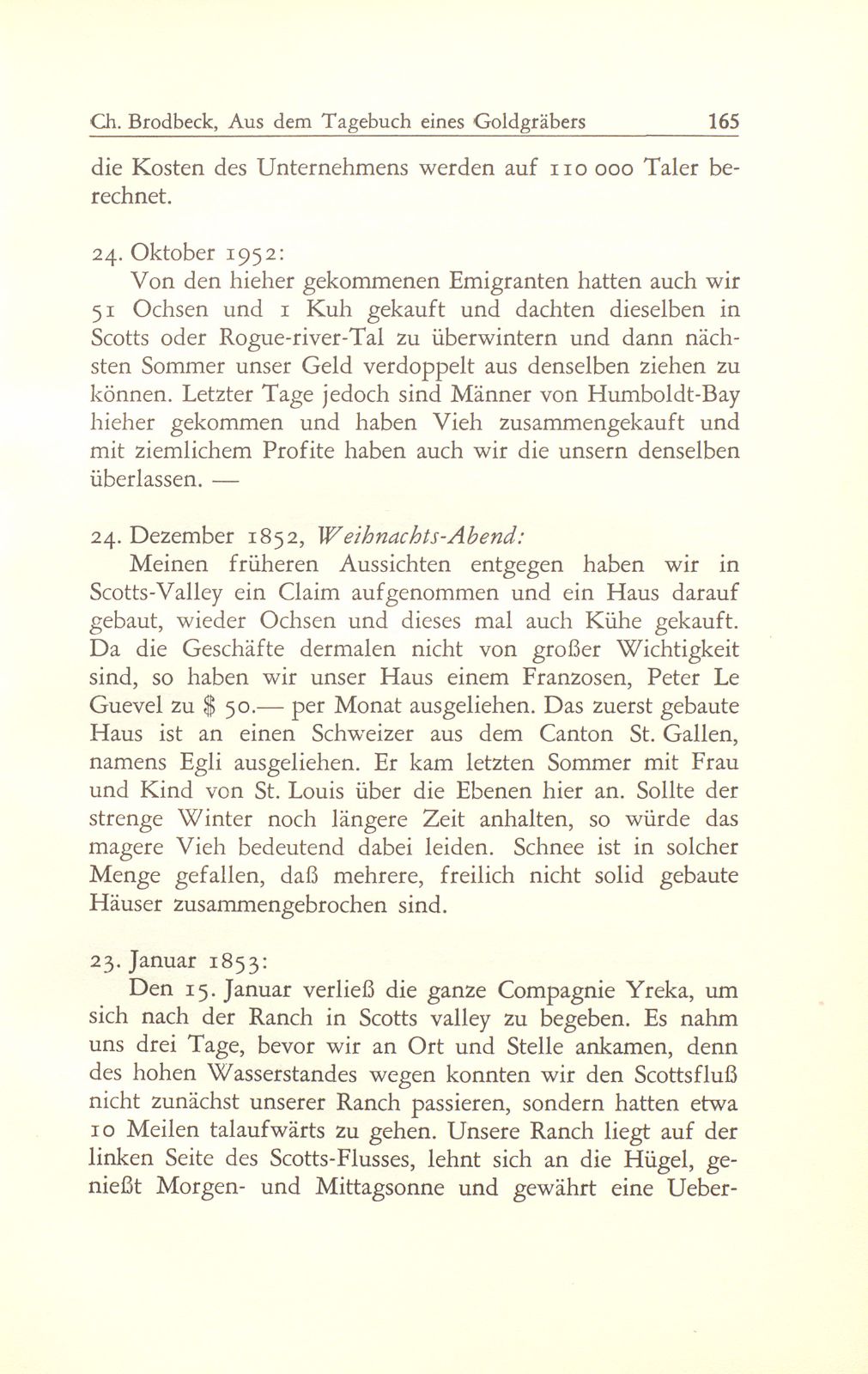 Aus dem Tagebuch eines Goldgräbers in Kalifornien [J. Chr. Brodbeck] – Seite 44