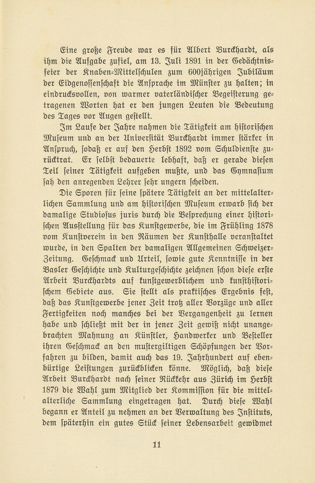 Albert Burckhardt-Finsler 18. November 1854 – 2. August 1911 – Seite 11