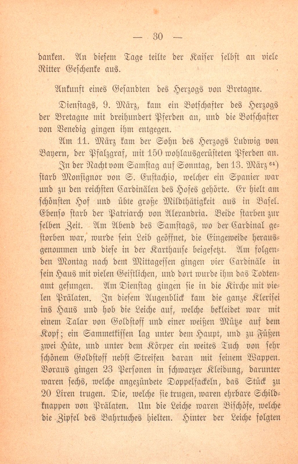 Andrea Gattaro von Padua, Tagebuch der Venetianischen Gesandten beim Concil zu Basel. (1433-1435.) – Seite 30