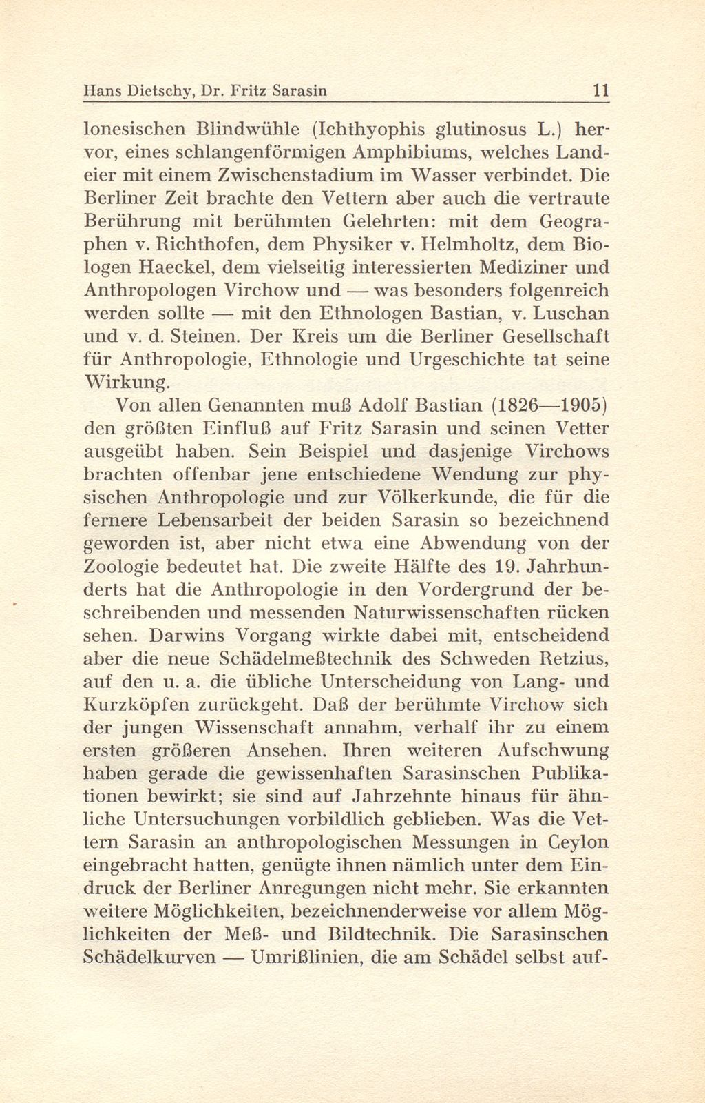 Dr. phil. Dr. h.c. Fritz Sarasin 3. Dezember 1859 bis 23. März 1942 – Seite 5