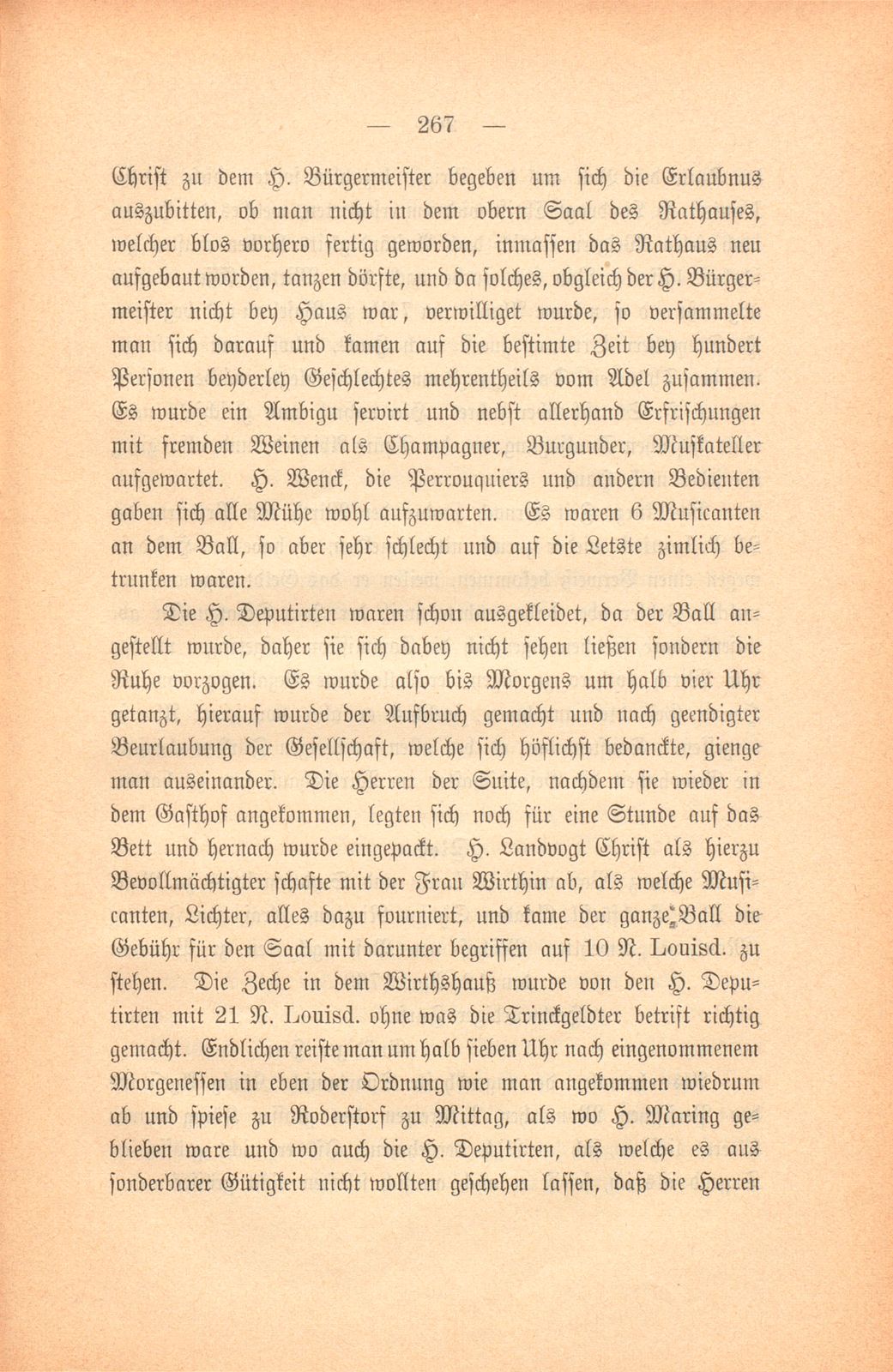 Miscellen: Beschreibung dessen so bey der von dem Stand Basel am 11. April 1763 abgeordneten Deputation an ihro Hochfürstlichen Gnaden Simon Nicolaus Graf von Froberg oder Montjoie erwehltem Bischoff von Basel vorgegangen – Seite 8