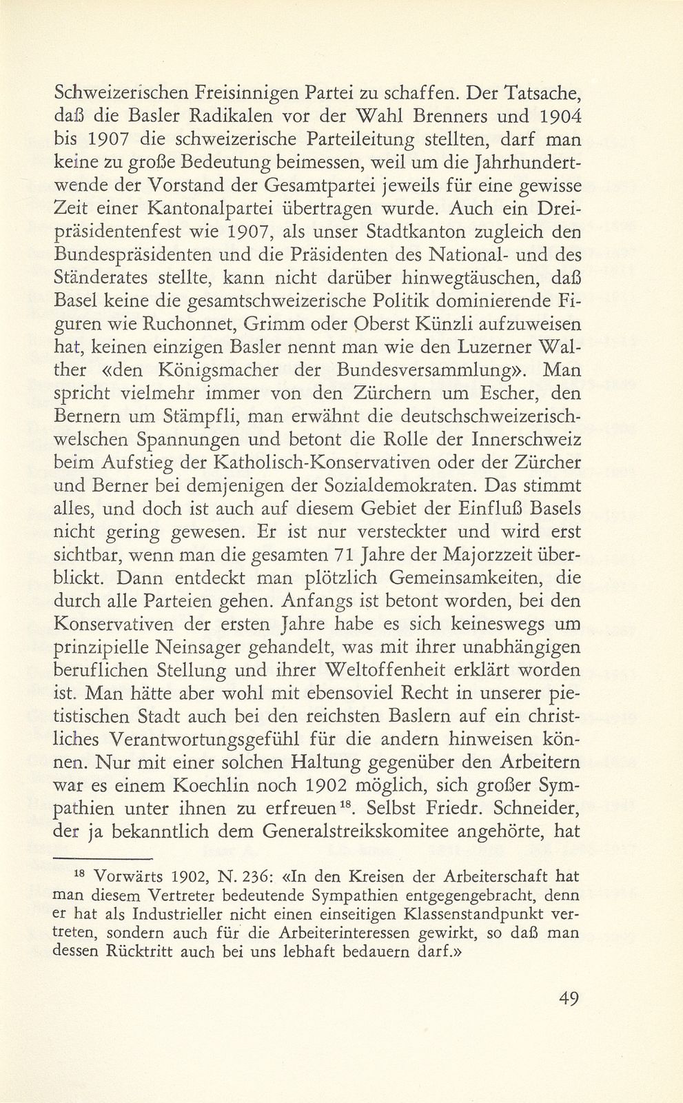 Vom Wandel der Basler Vertretung in der Bundesversammlung 1848-1919 – Seite 19