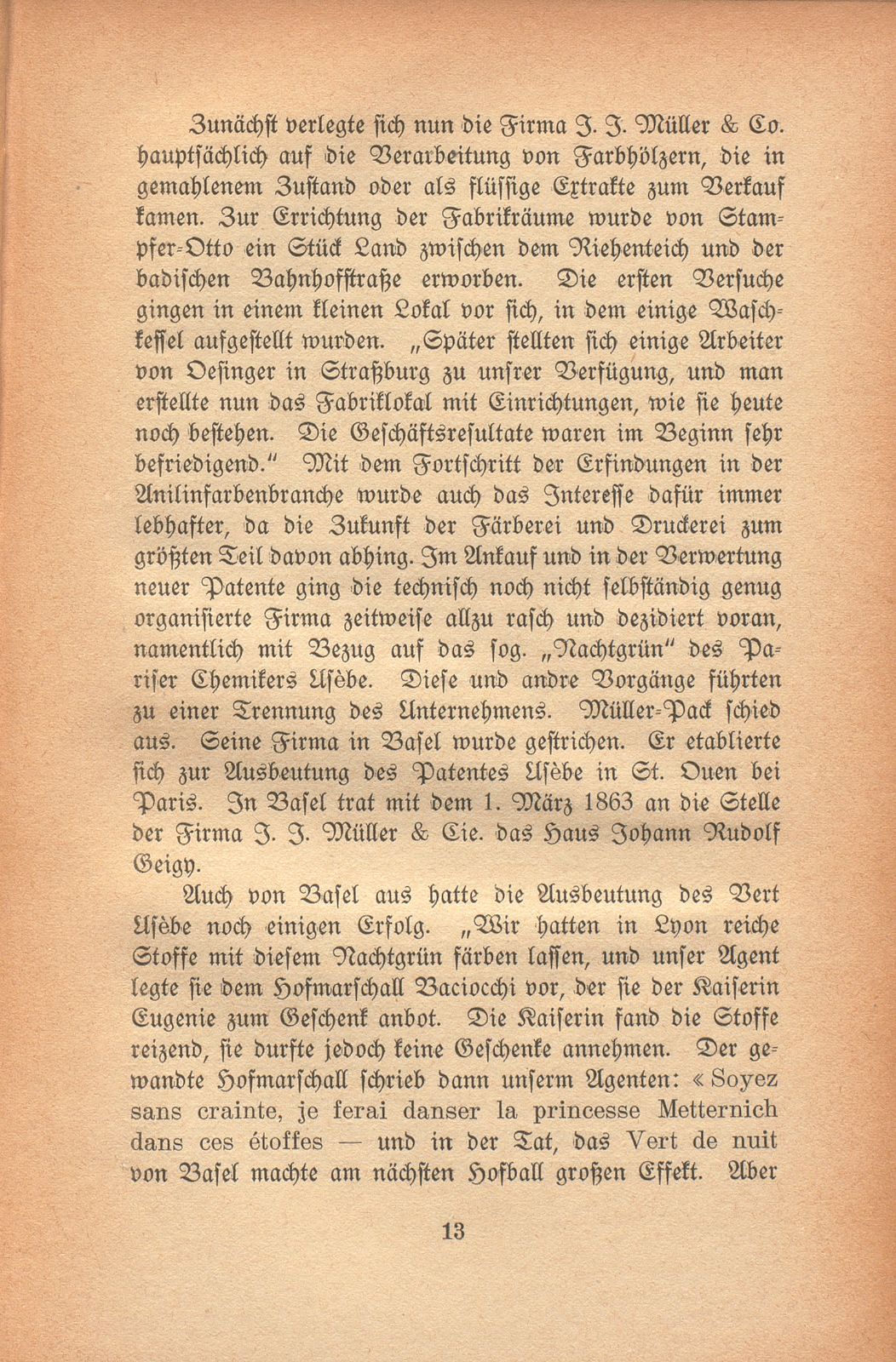 Johann Rudolf Geigy-Merian. 4. März 1830 bis 17. Februar 1917 – Seite 13