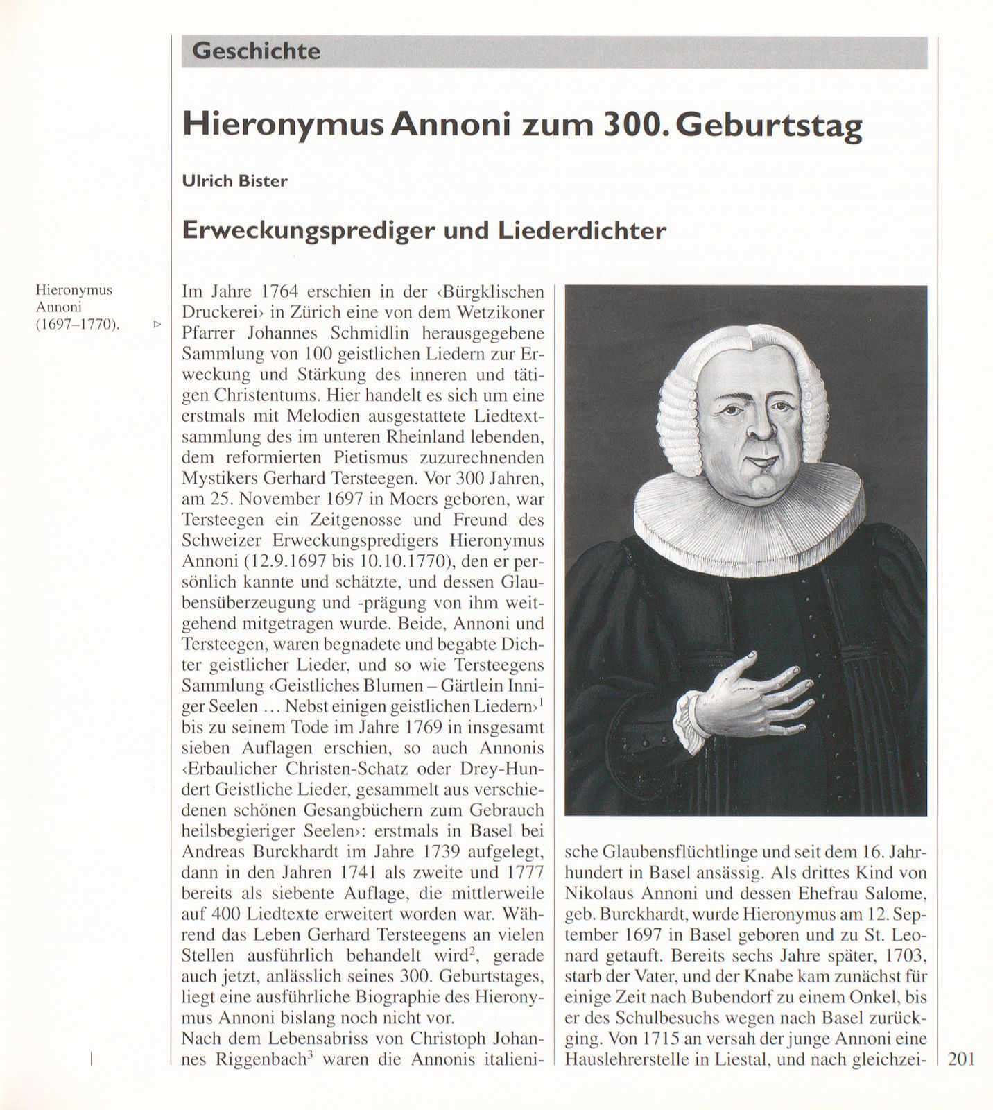 Hieronymus Annoni zum 300. Geburtstag – Seite 1