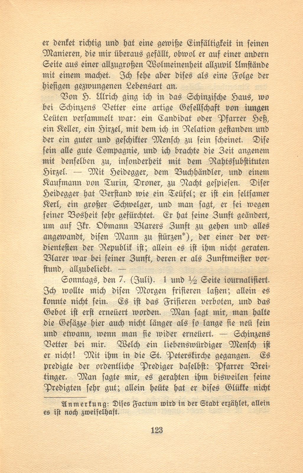 Isaak Iselins Reisetagebuch 1754 – Seite 28