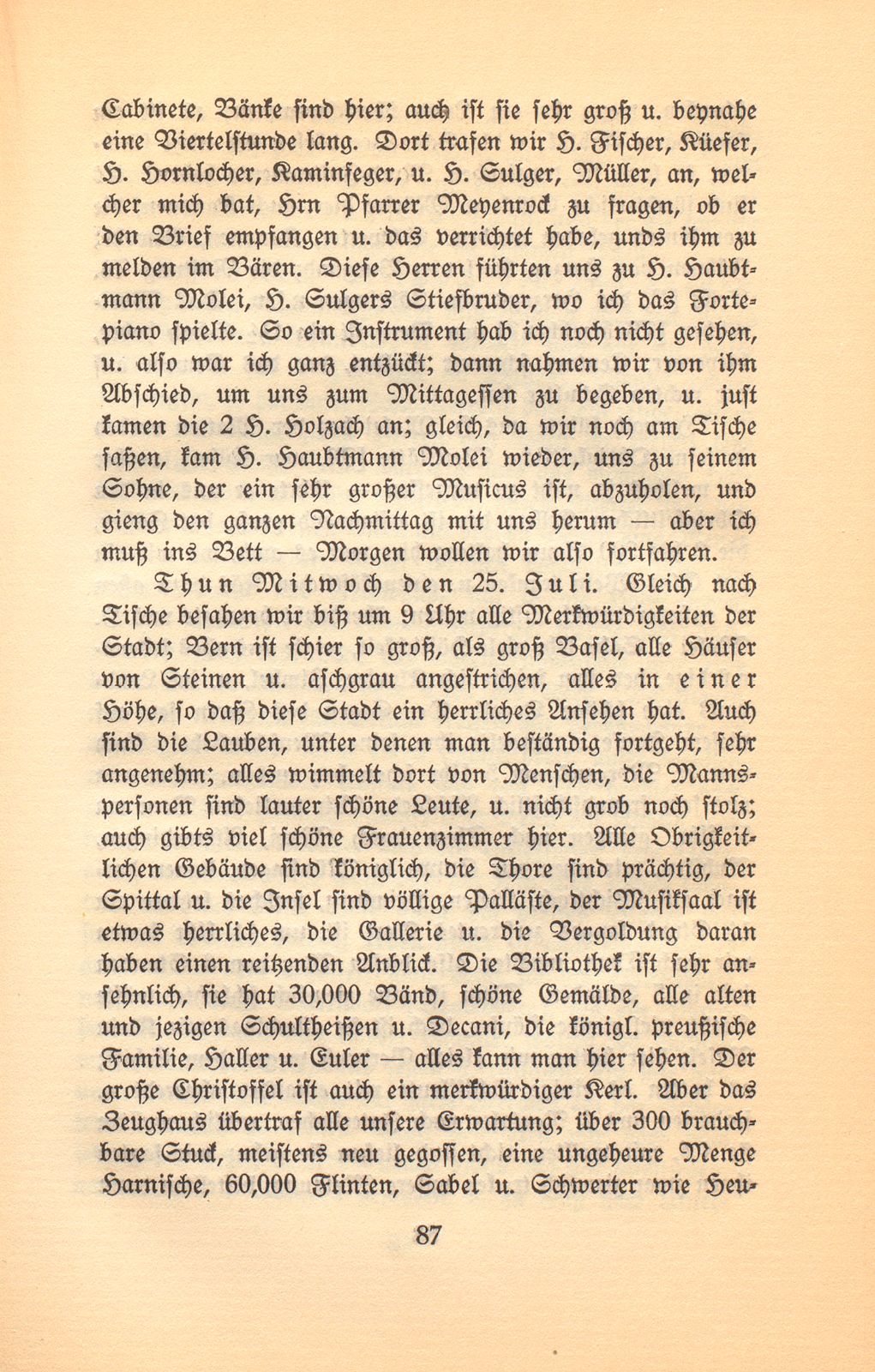 Kleine Reise nach den vaterländischen Eisbergen und durch einen Teil der Schweiz gethan im Julio 1791 [Aufzeichnungen von Daniel Kraus] – Seite 8