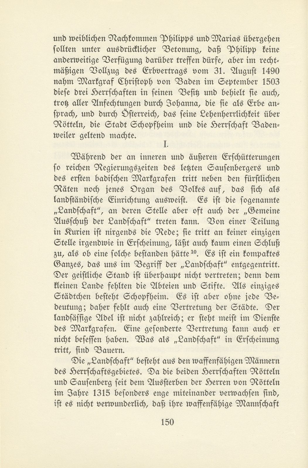 Wesen und Bedeutung der landständischen Einrichtung des Markgräflerlandes am Ausgang des Mittelalters – Seite 4