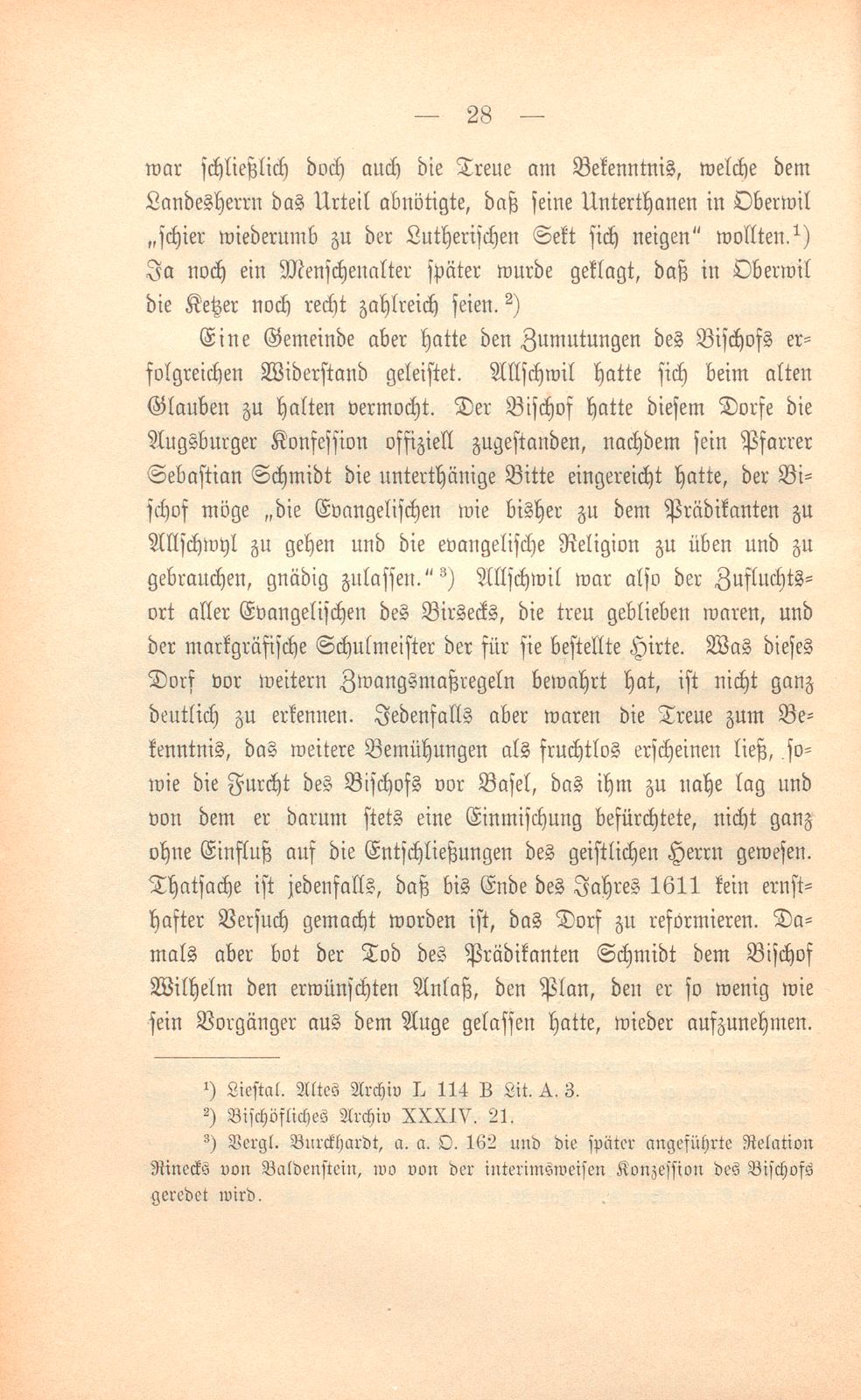 Der Abschluss der Gegenreformation im Birseck – Seite 3