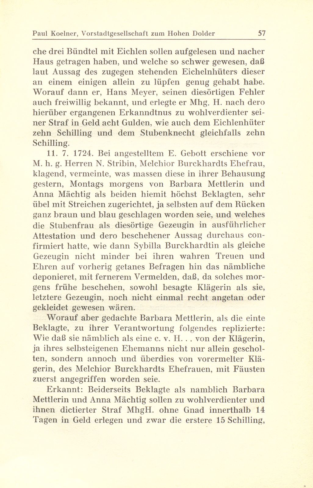 Aus der Gerichtspraxis der Vorstadtgesellschaft zum Hohen Dolder – Seite 43