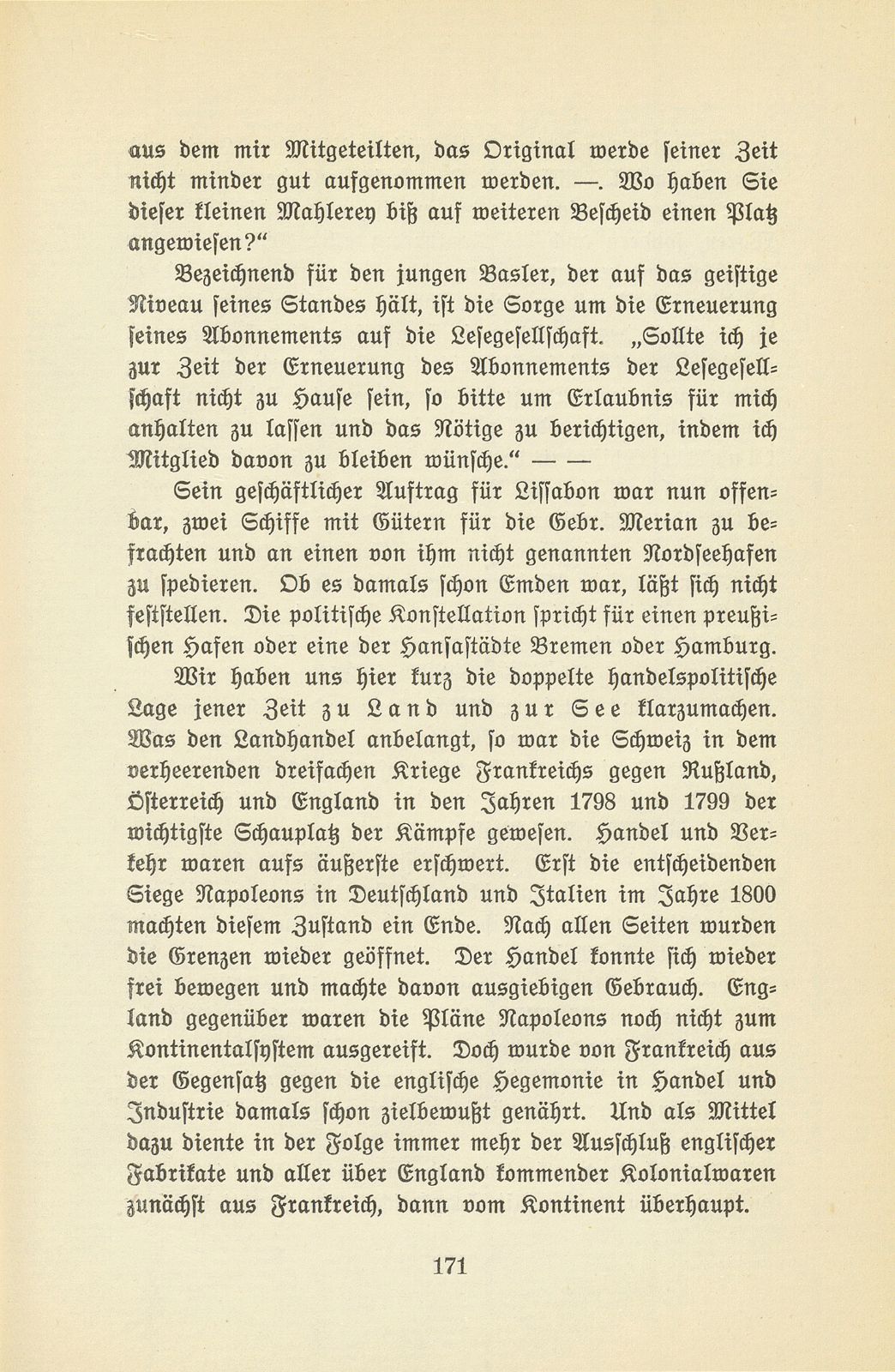 Abenteuer eines jungen Basler Kaufmanns vor hundert Jahren. Theodor von Speyr – Seite 15