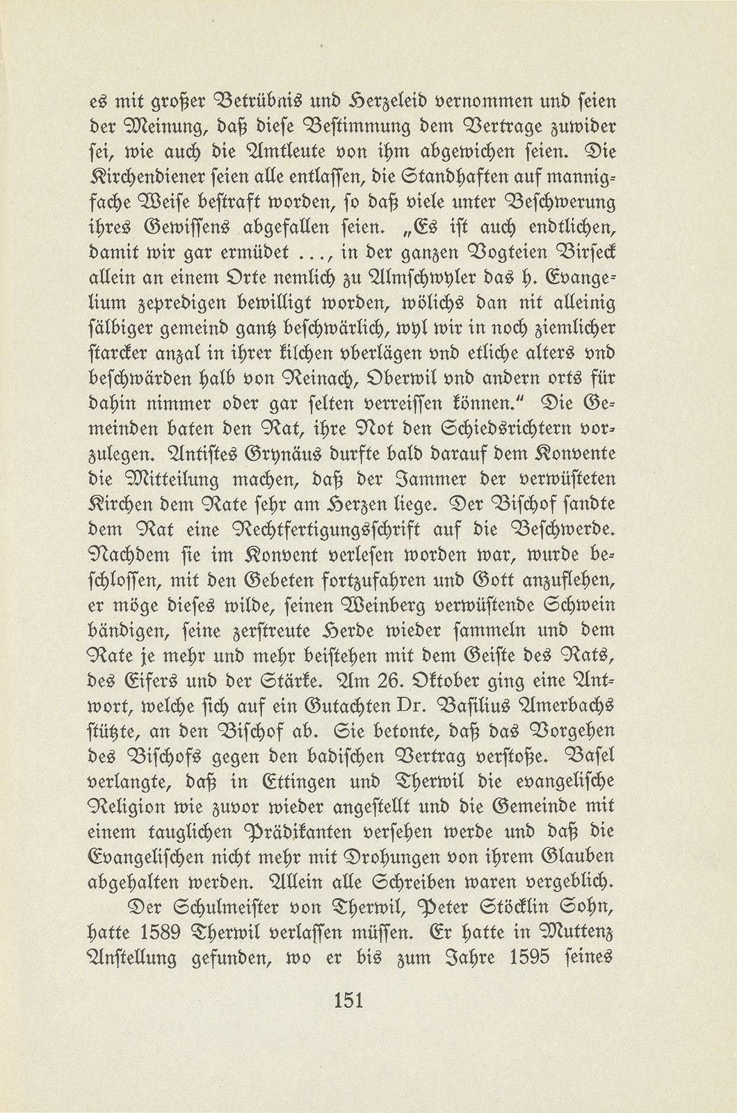 Therwil und Ettingen in der Zeit der Reformation und Gegenreformation – Seite 45