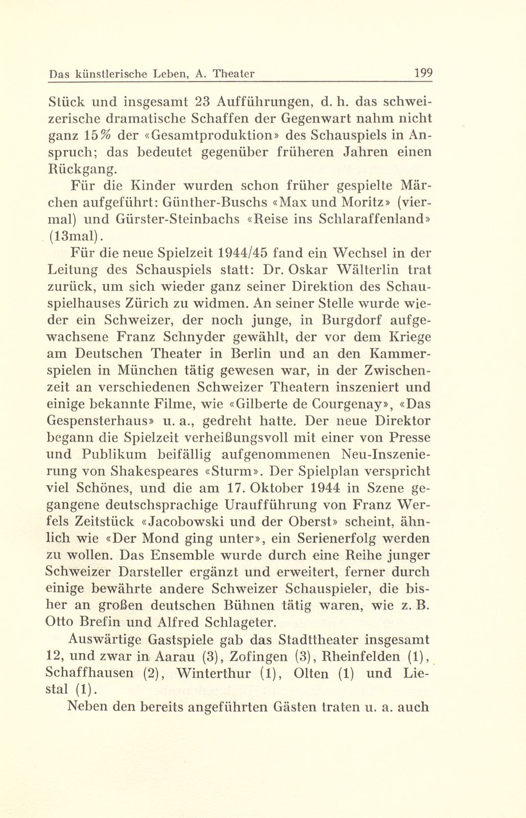 Das künstlerische Leben in Basel vom 1. Oktober 1943 bis 30. September 1944 – Seite 4