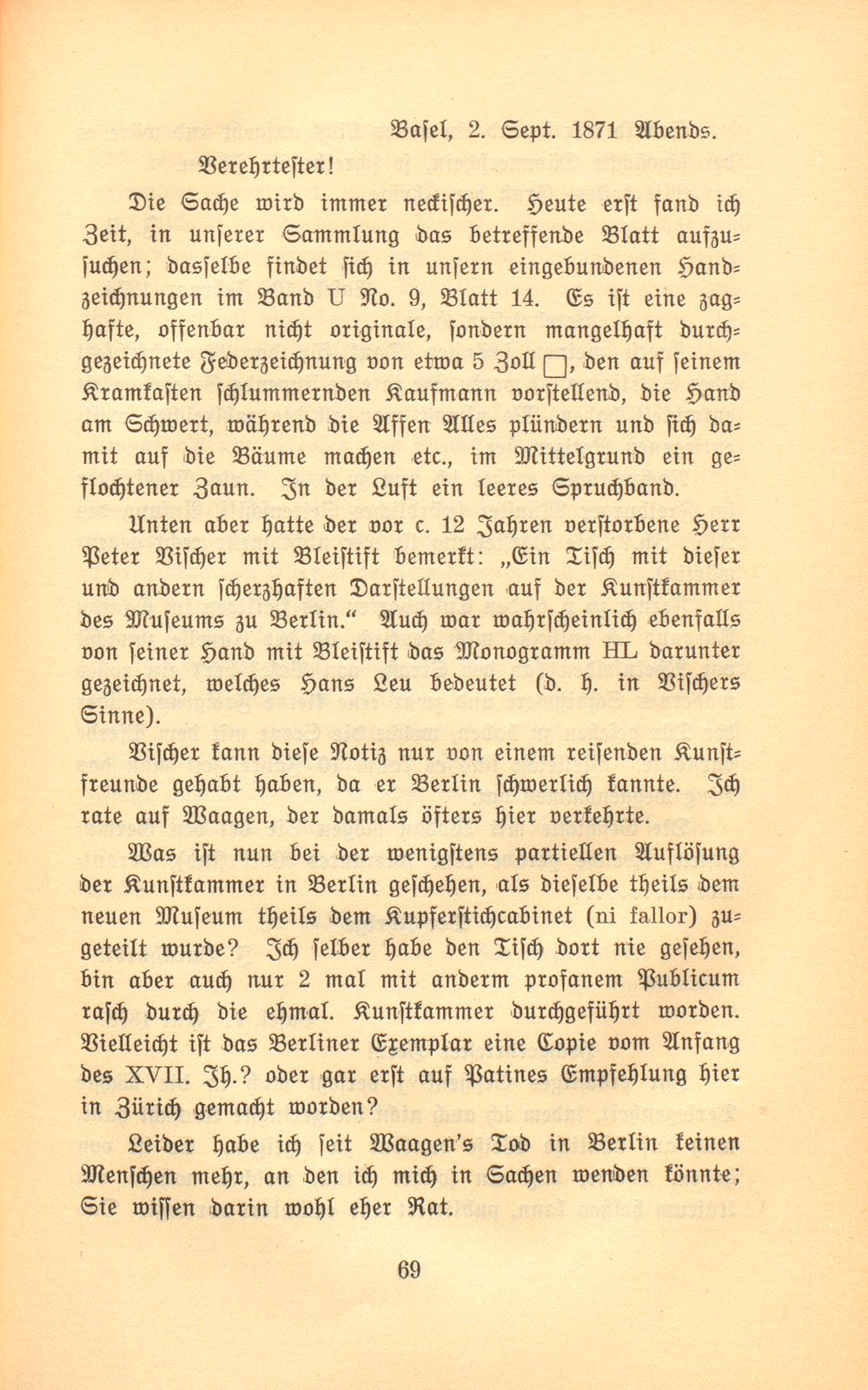 Briefe Jakob Burckhardts an Salomon Vögelin – Seite 27