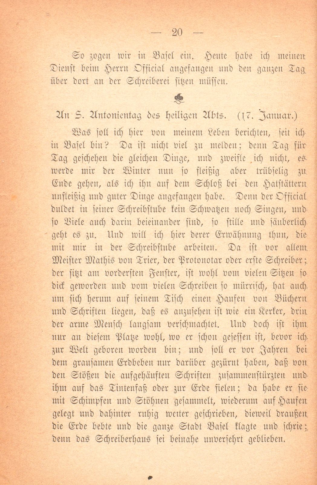 Aus dem Tagebuch des Schreibers Giselbert. (1376-1378) – Seite 8