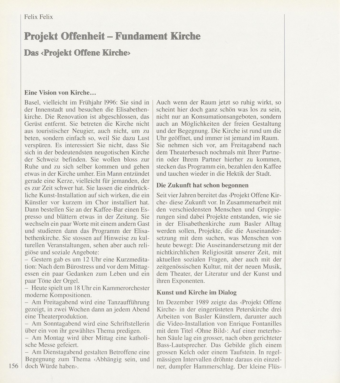 Projekt Offenheit – Fundament Kirche – Seite 1