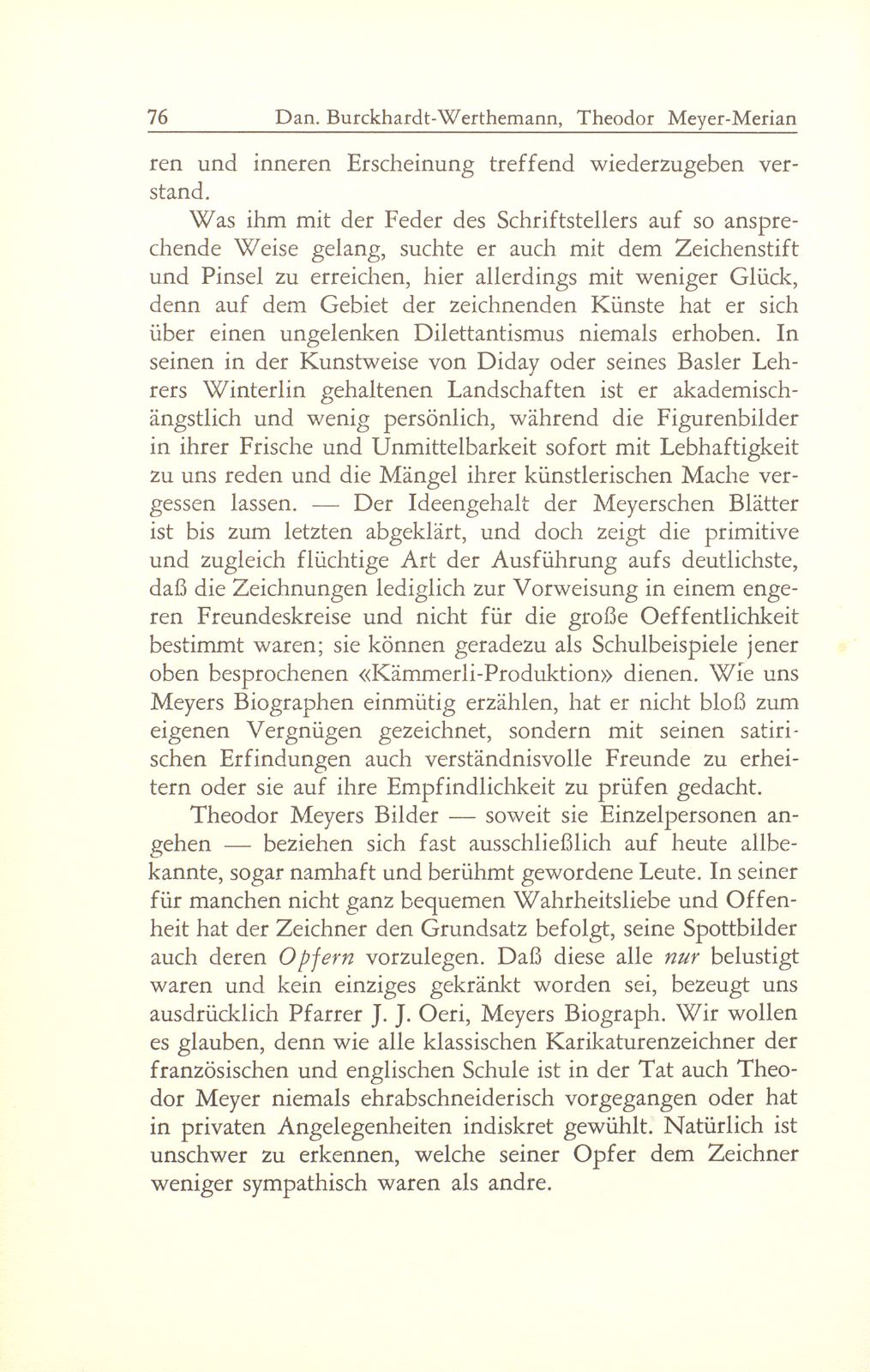 Theodor Meyer-Merian und das Basler Spottbild der Biedermeierzeit – Seite 8