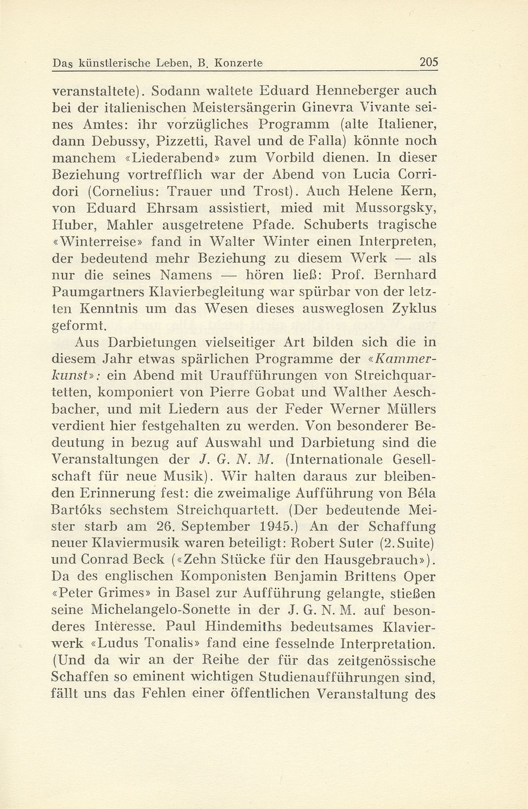 Das künstlerische Leben in Basel vom 1. Oktober 1945 bis 30. September 1946 – Seite 7