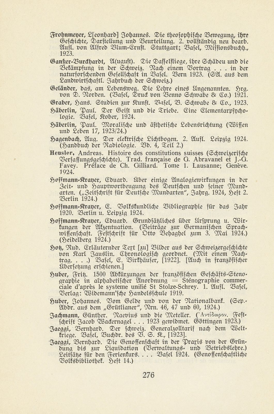 Basler Bibliographie 1924 – Seite 19