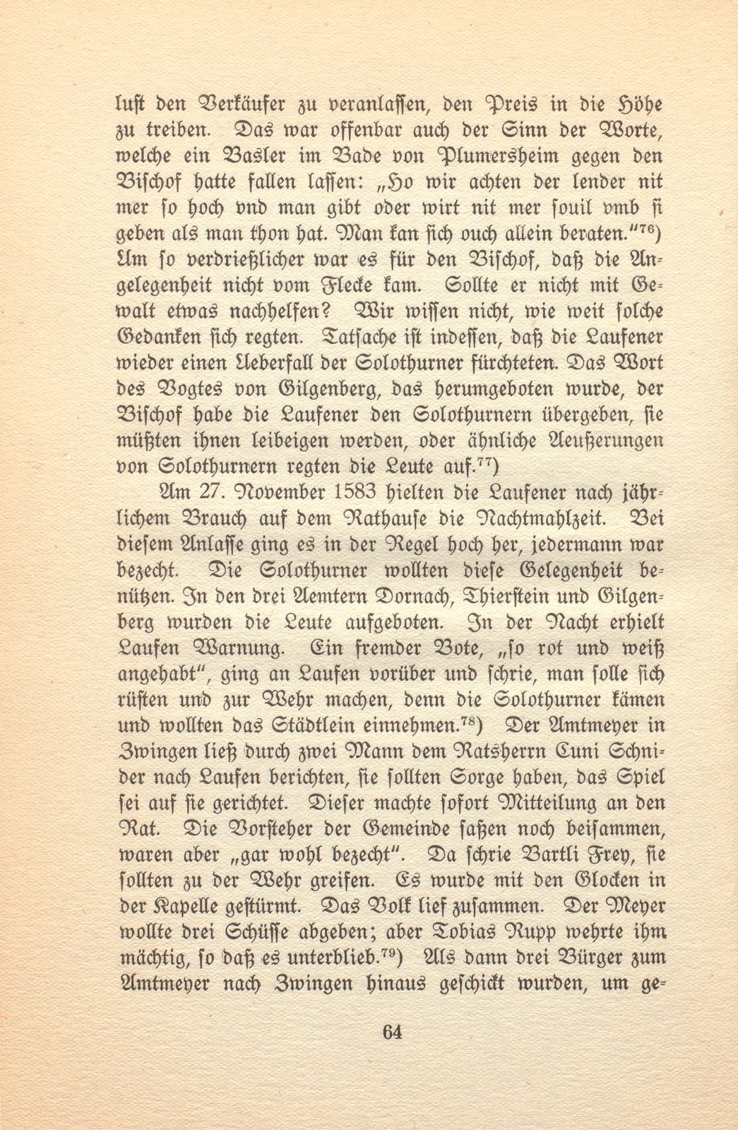 Die Gegenreformation im baslerisch-bischöflichen Laufen – Seite 34