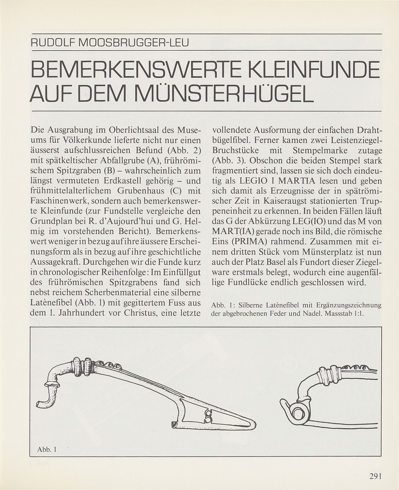 Bemerkenswerte Kleinfunde auf dem Münsterhügel – Seite 1