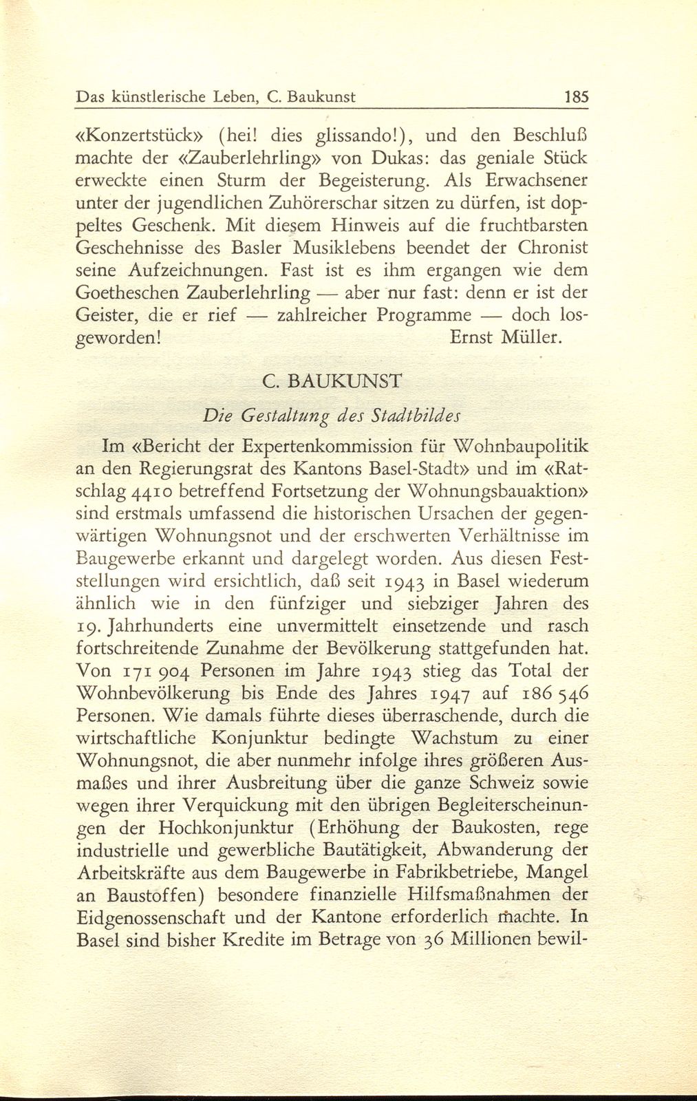 Das künstlerische Leben in Basel vom 1. Oktober 1947 bis 30. September 1948 – Seite 1