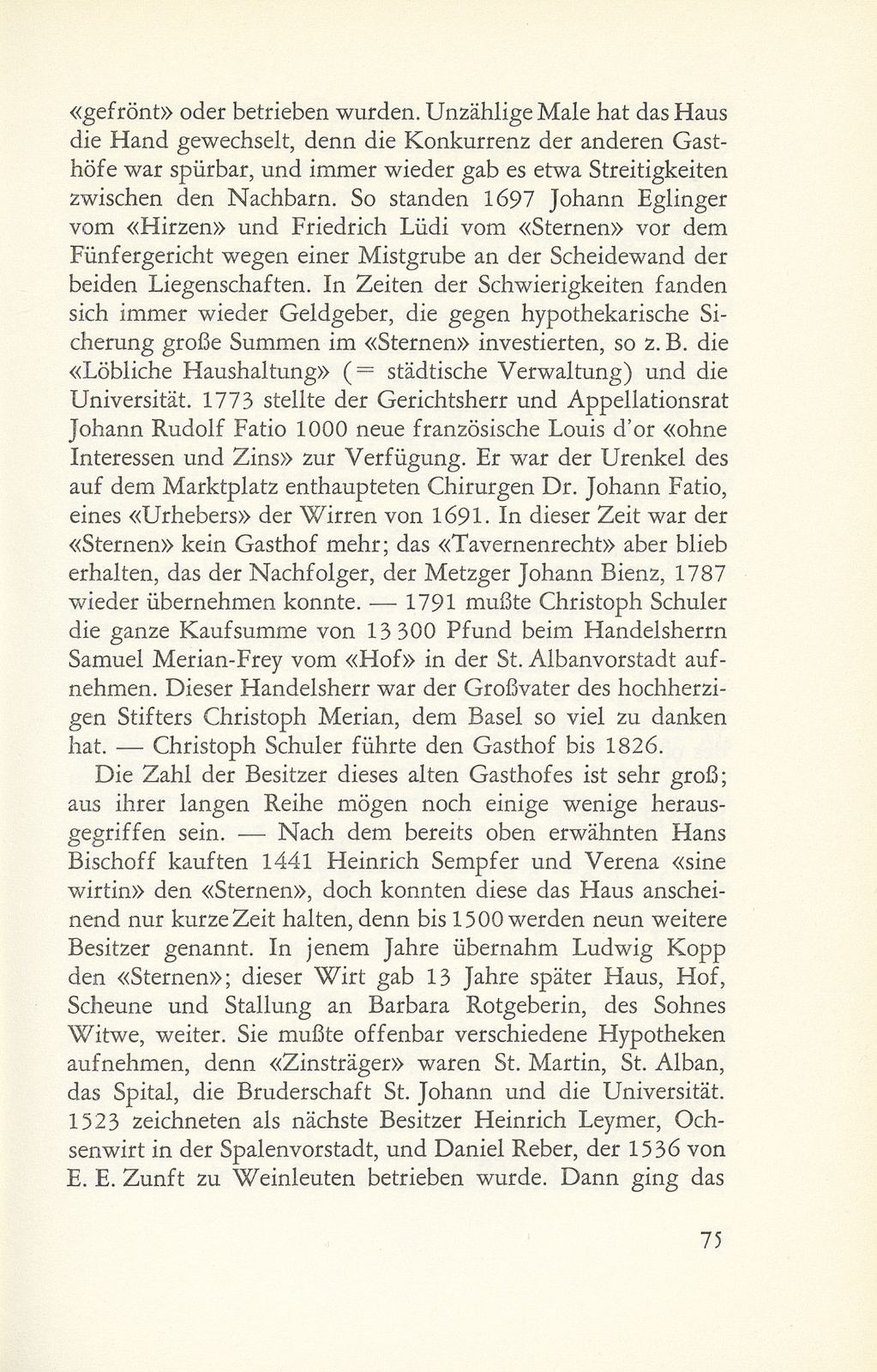 Die Aeschenvorstadt und der Gasthof zum ‹Goldenen Sternen› – Seite 10