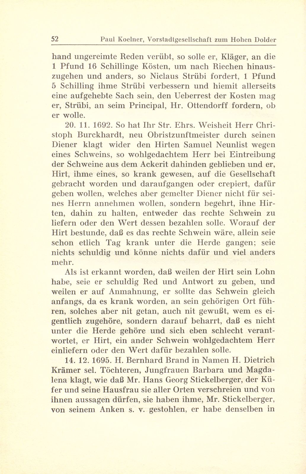 Aus der Gerichtspraxis der Vorstadtgesellschaft zum Hohen Dolder – Seite 38