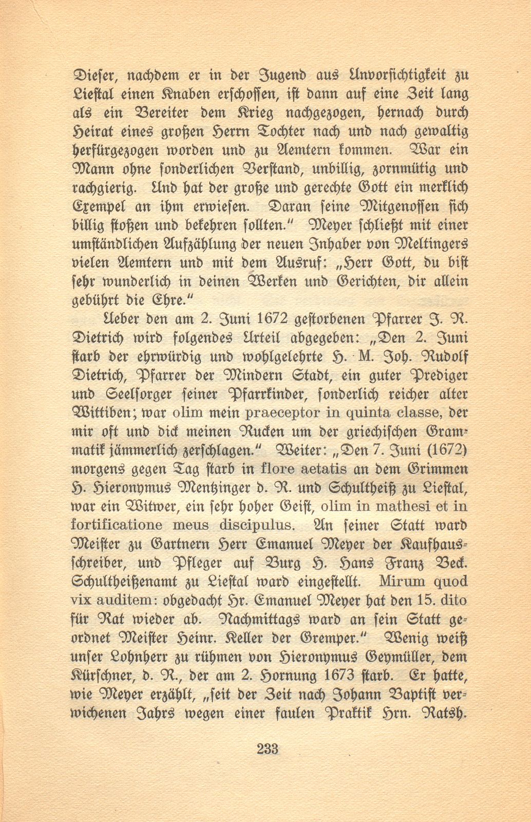 Aus den Aufzeichnungen des Lohnherrn Jakob Meyer 1670-1674 – Seite 21