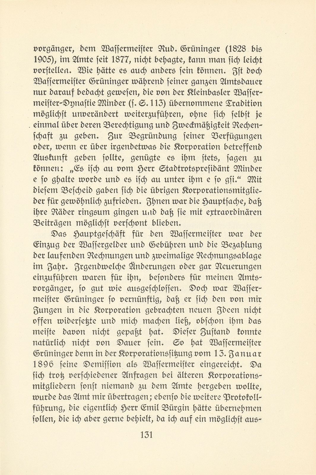 Memoiren des letzten Wassermeisters der Kleinbasler Teichkorporation – Seite 21