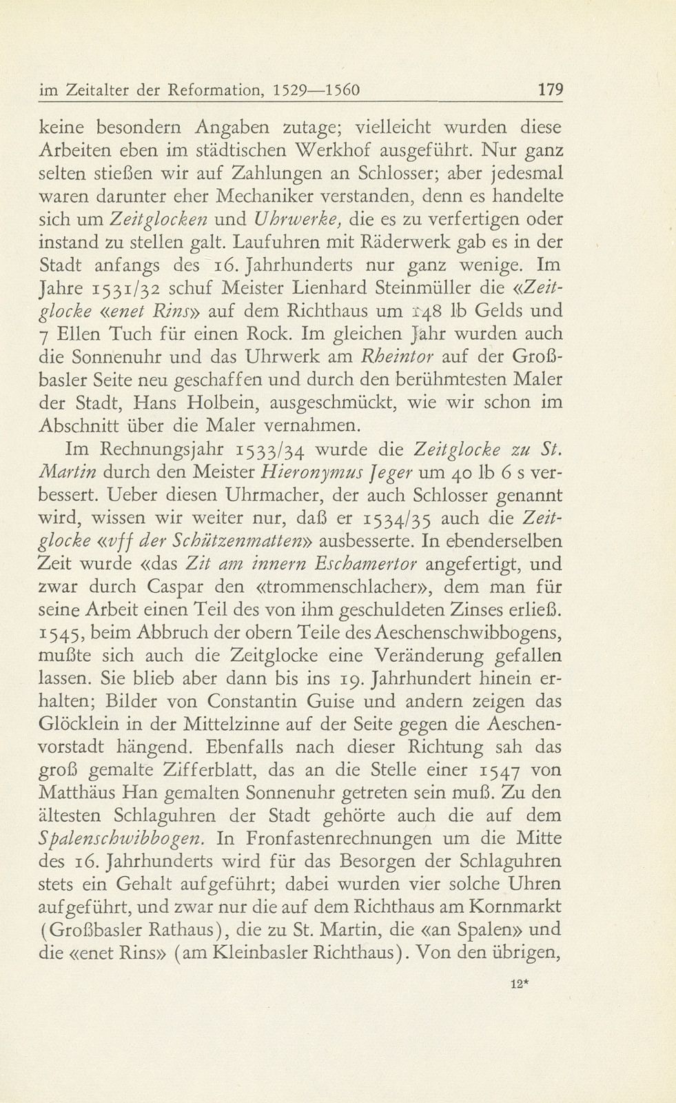 Bau- und Kunstpflege der Stadt Basel im Zeitalter der Reformation, 1529-1560 – Seite 47