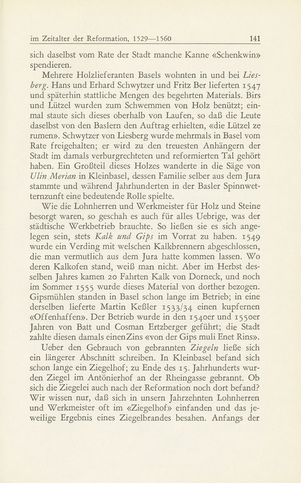 Bau- und Kunstpflege der Stadt Basel im Zeitalter der Reformation, 1529-1560 – Seite 9