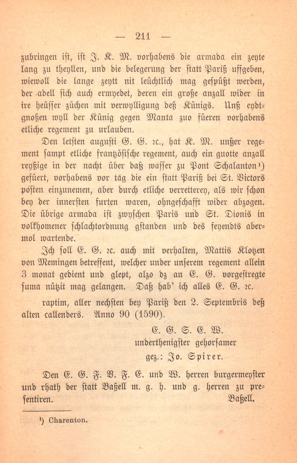 Schicksal einiger Basler Fähnlein in französischem Sold. (1589-1593.) – Seite 60